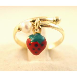 Gold 14k Children ring ΔΑ 000021  Weight:1.29gr