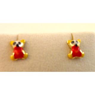 Gold 14k earrings Children ΣΚ 000922  Weight:0.88gr