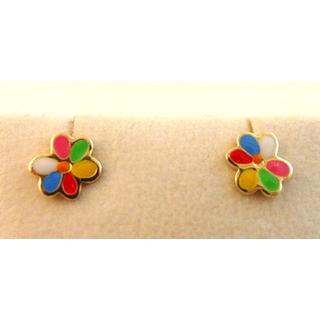 Gold 14k earrings Children ΣΚ 000924  Weight:1.34gr