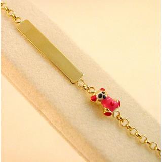 Gold 14k bracelet Children ΒΡ 000797  Weight:2.44gr