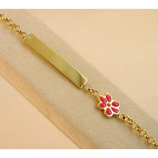 Gold 14k bracelet Children ΒΡ 000798  Weight:2.49gr