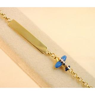 Gold 14k bracelet Children ΒΡ 000799  Weight:2.42gr