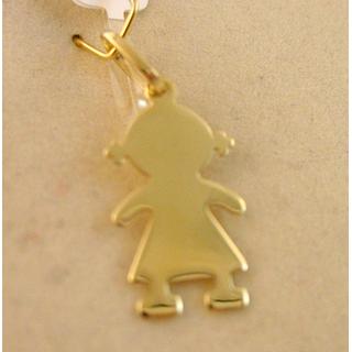 Gold 14k pendants Children ΜΕ 000528Κ  Weight:0.65gr