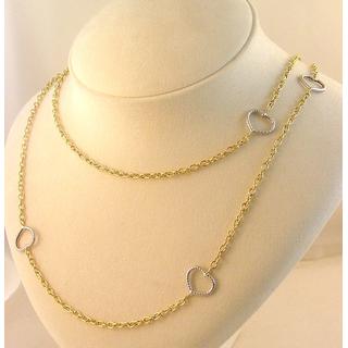 Gold 14k necklace Heart ΚΟ 000487  Weight:10.88gr