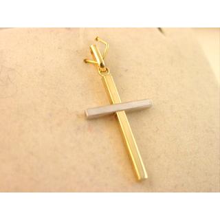 Gold 14k cross ΣΤ 000250 Weight:0.77gr