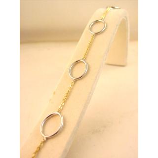 Gold 14k bracelet ΒΡ 000807  Weight:2.58gr