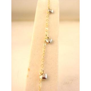 Gold 14k bracelet Heart ΒΡ 000808  Weight:2.03gr