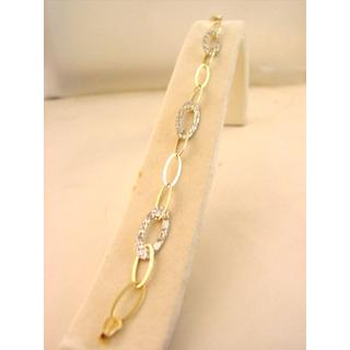 Gold 14k bracelet ΒΡ 000812  Weight:3.55gr