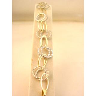 Gold 14k bracelet ΒΡ 000813  Weight:6.67gr