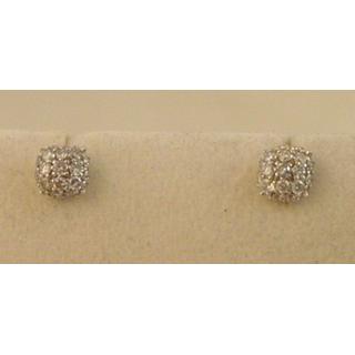 Gold 14k earrings with Zircon ΣΚ 000951  Weight:1.56gr