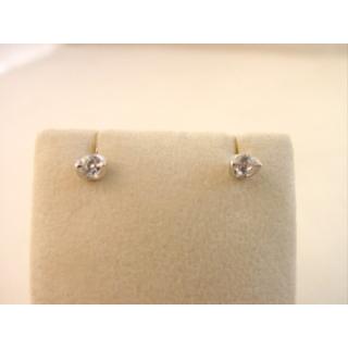 Gold 14k earrings with Zircon ΣΚ 000952  Weight:1.12gr