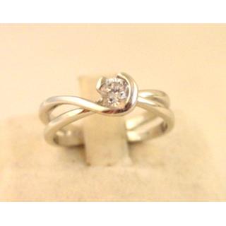 Gold 14k ring Solitaire with Zircon ΔΑ 001608Λ  Weight:3.7gr