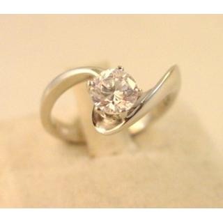 Gold 14k ring Solitaire with Zircon ΔΑ 001609  Weight:4.6gr