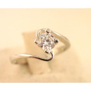 Gold 14k ring Solitaire with Zircon ΔΑ 001611  Weight:2.9gr