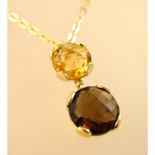 Gold 14k necklace with semi precious stones ΚΟ 000495α  Weight:5.69gr