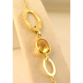 Gold 14k bracelet with semi precious stones ΒΡ 000822β  Weight:4.03gr