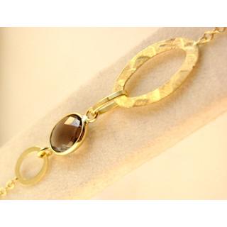 Gold 14k bracelet with semi precious stones ΒΡ 000822γ  Weight:4.06gr