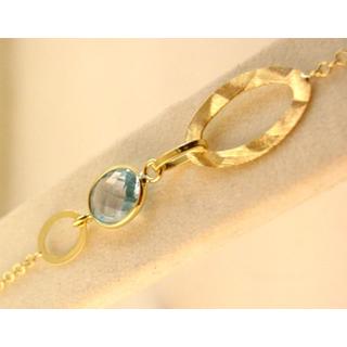 Gold 14k bracelet with semi precious stones ΒΡ 000822δ  Weight:4.2gr