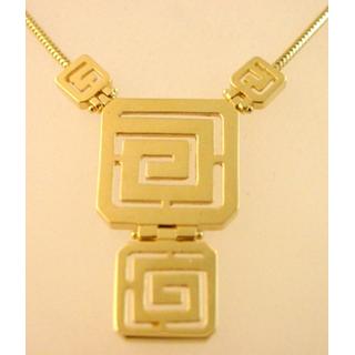 Gold 14k necklace Greek key ΚΟ 000500  Weight:8.15gr