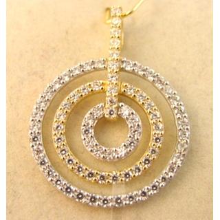 Gold 14k pendants with Zircon ΜΕ 000544  Weight:2.86gr