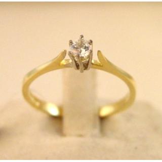 Gold 14k ring Solitaire with Zircon ΔΑ 001702  Weight:1.39gr