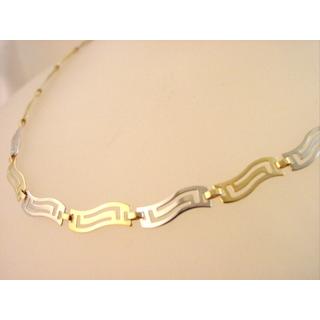 Gold 14k necklace Greek key ΚΟ 000502  Weight:8.05gr