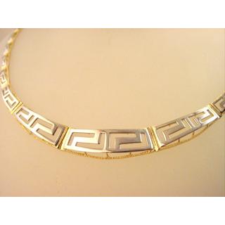 Gold 14k necklace Greek key ΚΟ 000504  Weight:26.54gr