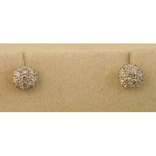 Gold 14k earrings with Zircon ΣΚ 000990  Weight:1.54gr