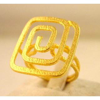 Gold 14k ring Spiral ΔΑ 001723  Weight:5.82gr