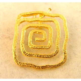 Gold 14k pendants Greek key ΜΕ 000552  Weight:2.53gr