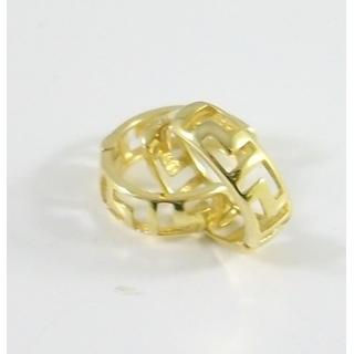 Gold 14k earrings Greek key ΣΚ 000890Κ  Weight:1.16gr
