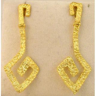 Gold 14k earrings Greek key ΣΚ 000992  Weight:3.6gr