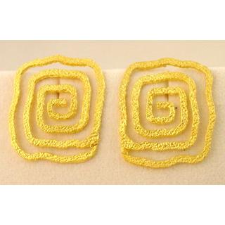Gold 14k earrings Spiral ΣΚ 000993  Weight:5.28gr