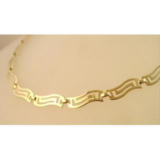 Gold 14k necklace Greek key ΚΟ 000505  Weight:8.12gr
