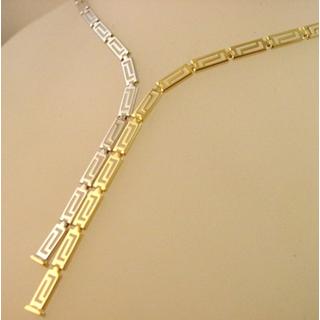 Gold 14k necklace Greek key ΚΟ 000374β  Weight:9.97gr