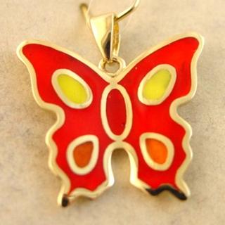 Gold 14k pendants Butterfly ΜΕ 000574γ  Weight:1.77gr