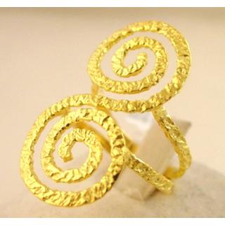 Gold 14k ring Spiral ΔΑ 001750  Weight:5.2gr