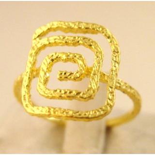 Gold 14k ring Spiral ΔΑ 001752  Weight:2.17gr