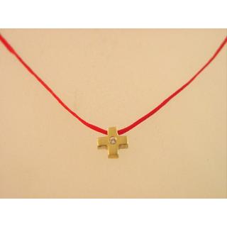Χρυσοί σταυροί Κ14 με ζιργκόν  ΣΤ 000256Κ  Βάρος:0.67gr