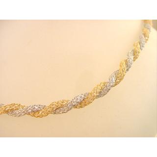 Gold 14k necklace with Zircon ΚΟ 000509  Weight:30.8gr