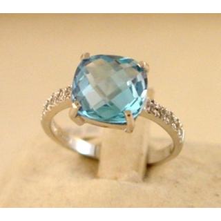 Gold 14k ring with semi precious stones and zircon ΔΑ 001634α  Weight:3.6gr