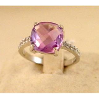 Gold 14k ring with semi precious stones and zircon ΔΑ 001634β  Weight:3.3gr