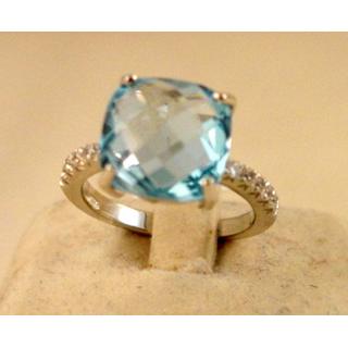 Gold 14k ring with semi precious stones and zircon ΔΑ 001635α  Weight:6gr