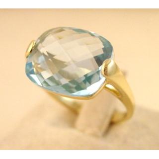 Gold 14k ring with semi precious stones ΔΑ 001617δ  Weight:5.2gr