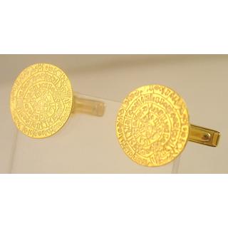 Gold 14k cufflinks Phaistos disk ΜΑ 000015  Weight:7.1gr