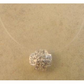 Gold 14k cross with Zircon  ΣΤ 000258 Weight:1.02gr