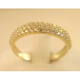 Gold 14k ring with Zircon ΔΑ 001640Κ  Weight:2.3gr