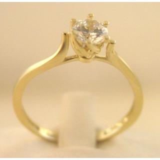 Gold 14k ring Solitaire with Zircon ΔΑ 001643  Weight:2.02gr