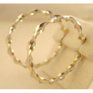 Χρυσά σκουλαρίκια Κ14 χωρίς πέτρες Μοντέρνα-Διάφορα ΣΚ 001008  Βάρος:3.3gr