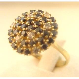 Gold 14k ring with Zircon ΔΑ 001769  Weight:5.11gr